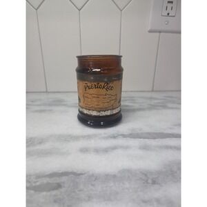 Puerto Rico Map Souvenir Glass Mug, Vintage Amber Mug, Old World Style Mug